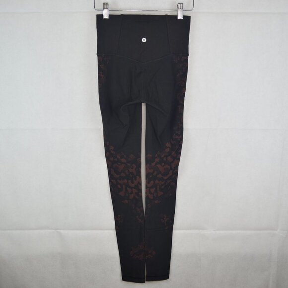 lululemon Mapped Out High Rise Tight 28" Size 4 in Black & Brick Camo - Picture 3 of 4